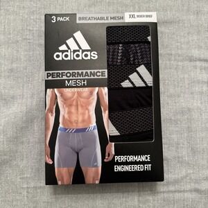 Adidas Performance Mesh Boxer Brief Men's XXL 3‎ Pack Underwear Breathable Sport